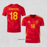 Camiseta Primera Espana Jugador Zubimendi 2024