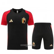 Chandal del Belgica 2024-2025 Manga Corta Negro - Pantalon Corto