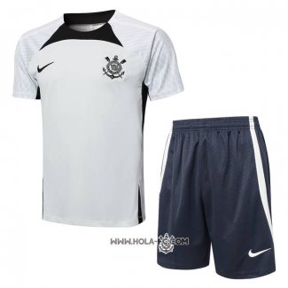 Chandal del Corinthians 2024-2025 Manga Corta Gris - Pantalon Corto