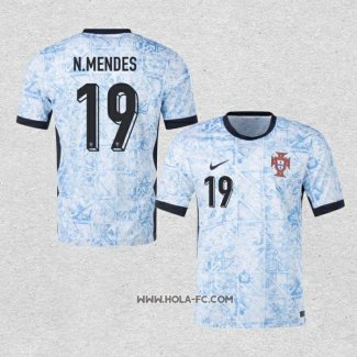 Camiseta Segunda Portugal Jugador N.Mendes 2024