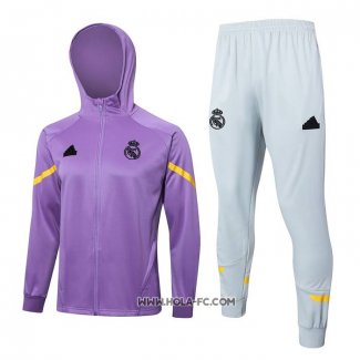 Chandal con Capucha del Real Madrid 2024-2025 Purpura