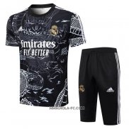 Chandal del Real Madrid Dragon 2024-2025 Manga Corta Negro - Pantalon Corto