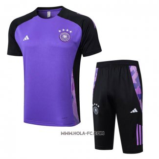 Chandal del Alemania 2024-2025 Manga Corta Purpura - Pantalon Corto