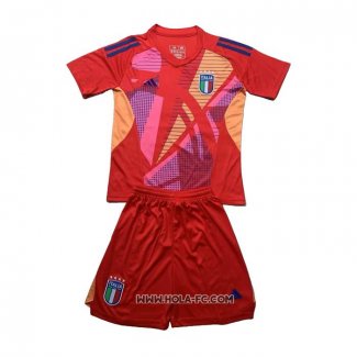 Camiseta Italia Portero 2024-2025 Nino Rojo