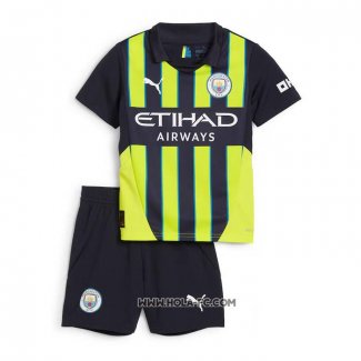 Camiseta Segunda Manchester City 2024-2025 Nino