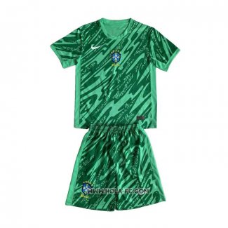 Camiseta Tercera Brasil Portero 2024 Nino