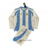 Camiseta Primera Argentina 2024 Nino Manga Larga