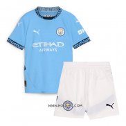 Camiseta Primera Manchester City 2024-2025 Nino