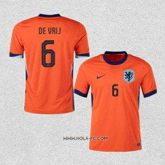 Camiseta Primera Paises Bajos Jugador De Vrij 2024