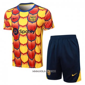 Chandal del Barcelona 2024-2025 Manga Corta Amarillo - Pantalon Corto