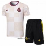 Chandal del Flamengo 2024-2025 Manga Corta Blanco - Pantalon Corto