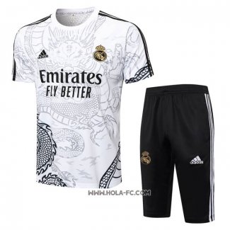 Chandal del Real Madrid Dragon 2024-2025 Manga Corta Blanco - Pantalon Corto