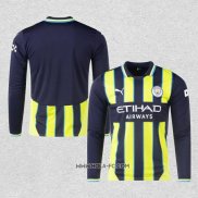 Camiseta Segunda Manchester City 2024-2025 Manga Larga