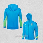 Chaqueta con Capucha del Brasil 2024-2025 Azul