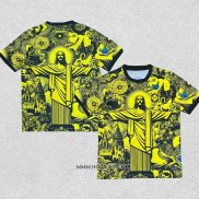 Tailandia Camiseta Brasil Jesus 2024-2025 Amarillo