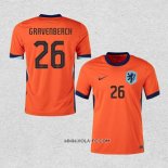 Camiseta Primera Paises Bajos Jugador Gravenberch 2024