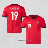Camiseta Primera Portugal Jugador N.Mendes 2024