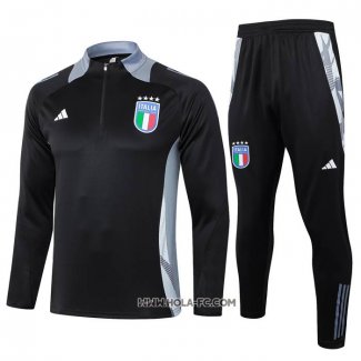 Chandal de Sudadera del Italia 2024-2025 Negro