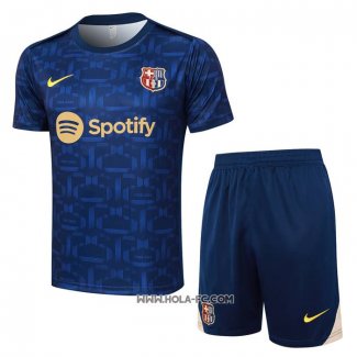 Chandal del Barcelona 2024-2025 Manga Corta Azul - Pantalon Corto