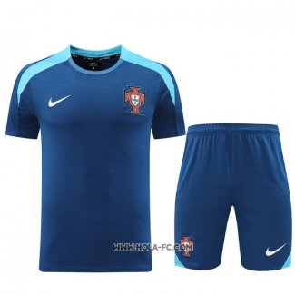 Chandal del Portugal 2024-2025 Manga Corta Azul - Pantalon Corto