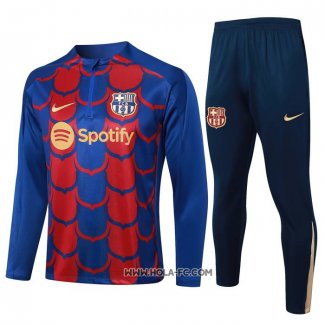 Chandal de Sudadera del Barcelona 2024-2025 Azul y Rojo