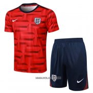 Chandal del Inglaterra 2024-2025 Manga Corta Rojo - Pantalon Corto