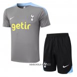 Chandal del Tottenham Hotspur 2024-2025 Manga Corta Gris - Pantalon Corto