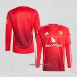 Camiseta Primera Manchester United 2024-2025 Manga Larga