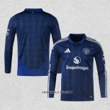 Camiseta Segunda Manchester United 2024-2025 Manga Larga